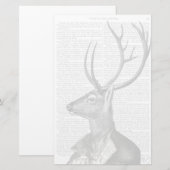 Papeterie Portrait noir et blanc de cerfs (Devant / Derrière)