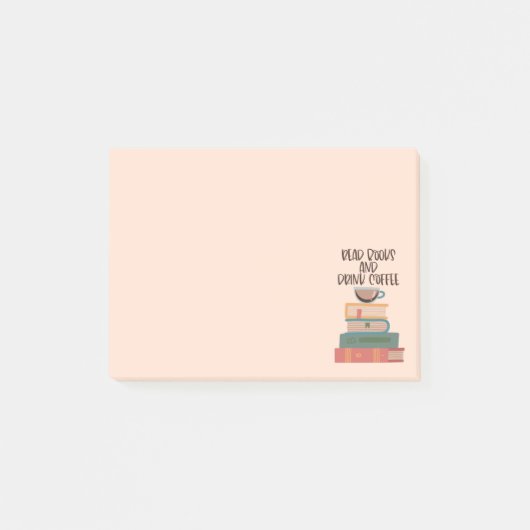 Papeterie Post-It Notes Lire des livres et boire d (Devant)