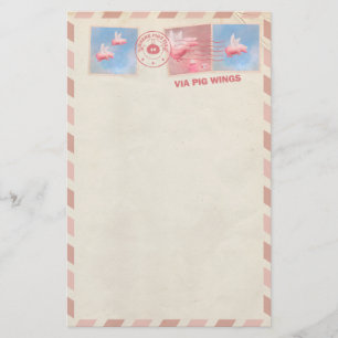 Papeterie Postage de cochon volant