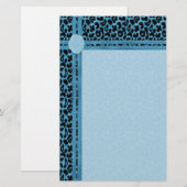Papeterie Poster de animal bleu (Devant / Derrière)
