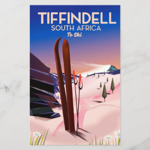 Papeterie Poster de ski Tiffindell Afrique du Sud