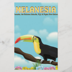 Papeterie poster de voyage Melanesia Toucan