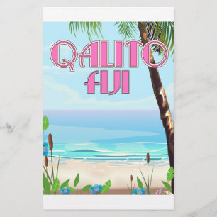 Papeterie poster de voyage Qalito Fiji
