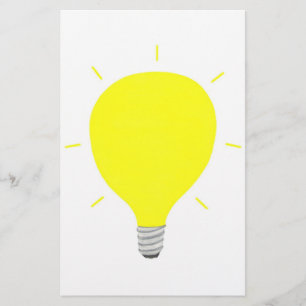 Papeterie Poster votre idée brillante Yellow Light Bulle Pap