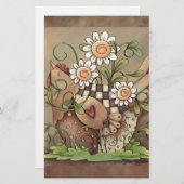 Papeterie Poule douce de marguerite (Devant / Derrière)