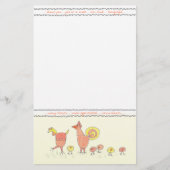 Papeterie Poulet Famille Merci Note Papier (Devant)