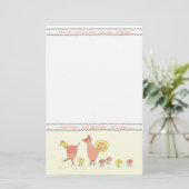 Papeterie Poulet Famille Merci Note Papier (Debout devant)