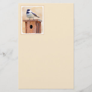 Papeterie Poulet sur la peinture d'oiseaux Art original