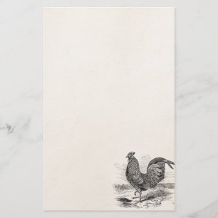 Papeterie Poulet vintage de coq de volaille de Kulm - poule