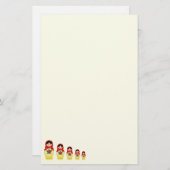 Papeterie Poupées de nidification de la russie rouge (Devant / Derrière)