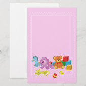 Papeterie Poupées mignonnes (Rose) (Devant / Derrière)