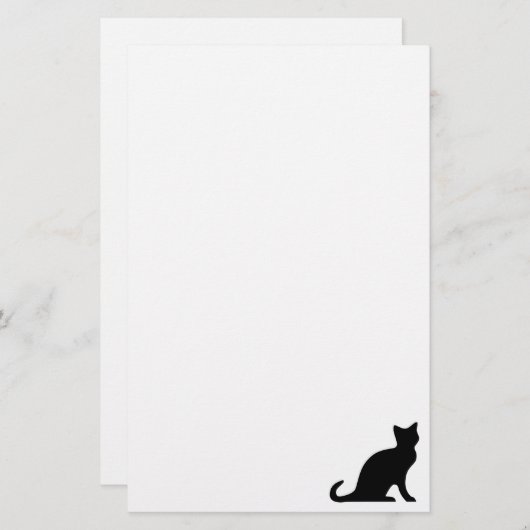 Papeterie pour chat | papier à écrire avec chaton (Devant / Derrière)