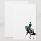 Papeterie pour Cheval à Dressage Noir (Devant / Derrière)