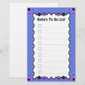 Papeterie Pour faire la liste (Devant / Derrière)