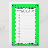 Papeterie Pour faire la liste stationnaire (Devant / Derrière)