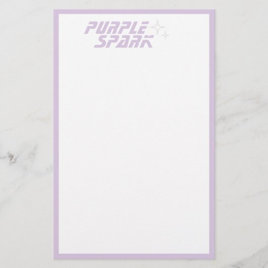 Papeterie pour petite entreprise blanc violet (Devant)