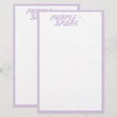 Papeterie pour petite entreprise blanc violet (Devant / Derrière)