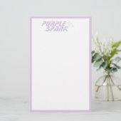 Papeterie pour petite entreprise blanc violet (Debout devant)