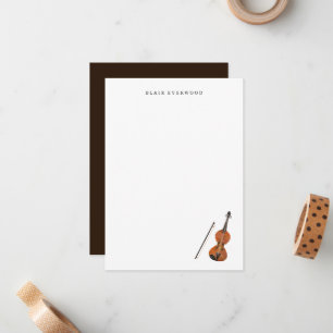 Papeterie pour violon - Cartes de notes pour violo