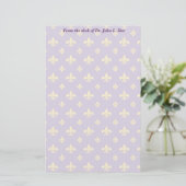 Papeterie Pourpre et or Fleur de lis Stationery (Debout devant)