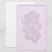 Papeterie pourpre vive d'orchidée (Devant / Derrière)