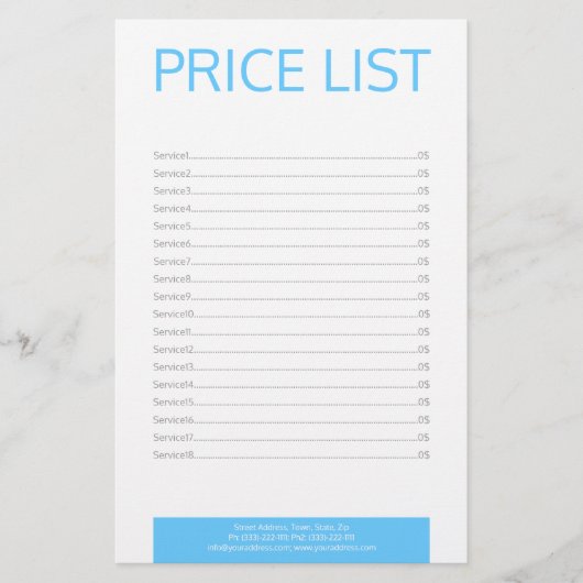 Papeterie Pratique dentaire Dentiste Prix simple (Devant)