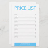 Papeterie Pratique dentaire Dentiste Prix simple (Devant / Derrière)