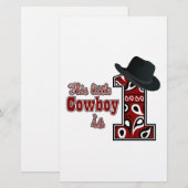 Papeterie Premier anniversaire de Cowboy (Devant / Derrière)