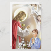 Papeterie Premier garçon de sainte communion (Devant / Derrière)