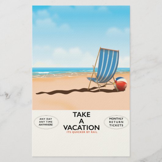 Papeterie Prendre des vacances (Devant)