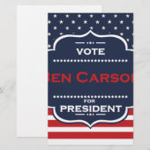 Papeterie président ben carson (Devant / Derrière)