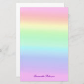Papeterie Pretty Ombre Pastel Rainbow (Devant / Derrière)