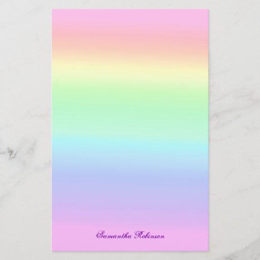 Papeterie Pretty Ombre Pastel Rainbow (Devant)