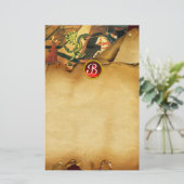 Papeterie PRINCESS ST.GEORGE DRAGON, Monogramme de rubis de  (Debout devant)