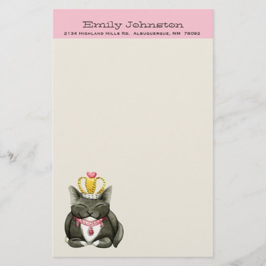 Papeterie Princesse mignonne Kitty Custom Stationery (Devant)