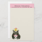 Papeterie Princesse mignonne Kitty Custom Stationery (Devant / Derrière)