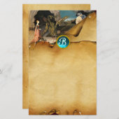 Papeterie PRINCESSE ST GEORGE ET DRAGON, monogramme de (Devant / Derrière)