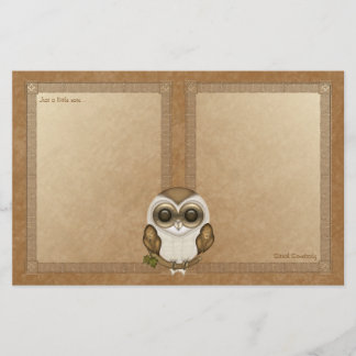 Papeterie Prise de bec le papier à lettres de hibou de
