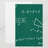Papeterie professeur de mathématiques algebra geek (Devant / Derrière)