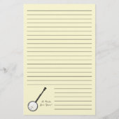 Papeterie Professeur de musique de Banjo (Dos)