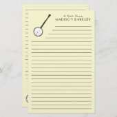 Papeterie Professeur de musique de Banjo (Devant / Derrière)