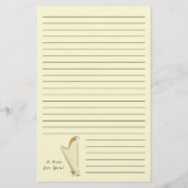 Papeterie Professeur de musique musicale de Harp (Dos)