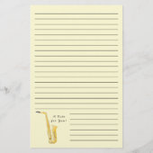 Papeterie Professeur de musique saxophone (Dos)