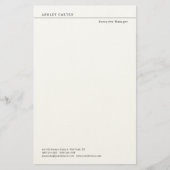 Papeterie Professional elegant white plain minimalist modern (Devant)