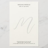 Papeterie Professional Plain Modern Minimalist Monogrammed (Devant)