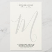 Papeterie Professional Plain Modern Minimalist Monogrammed (Devant)
