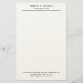 Papeterie Professional Retro Style Elegant Plain Simple (Devant)