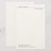 Papeterie Professionnel élégant blanc uni minimaliste modern (Devant / Derrière)