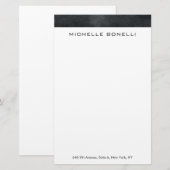 Papeterie Professionnel élégant moderne gris blanc minimalis (Devant / Derrière)