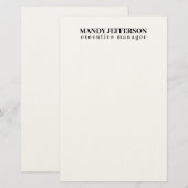 Papeterie Professionnel élégant moderne minimaliste ajouter  (Devant / Derrière)